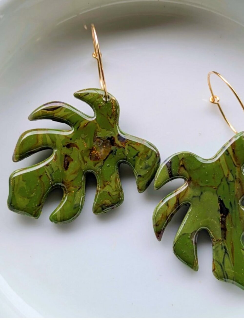 Monstera Earrings